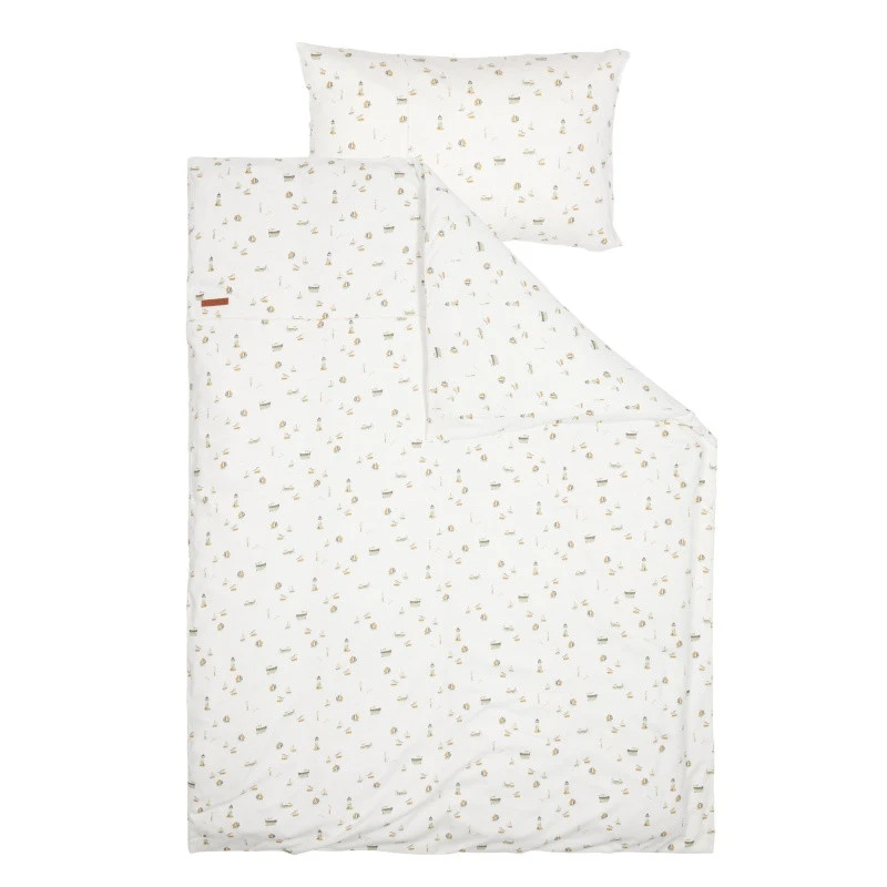 Housse De Couette + Taie Lit Bébé LITTLE DUTCH Sailors Bay Blanc 1 Housse De Couette + Taie Lit Bébé LITTLE DUTCH Sailors Bay Blanc