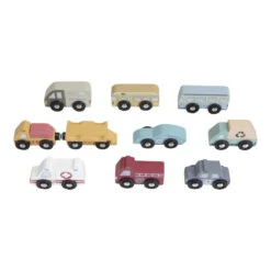 Ensemble De 9 Véhicules En Bois LITTLE DUTCH