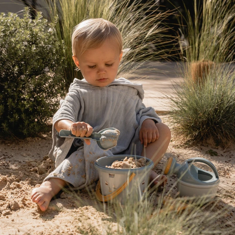 Poncho De Bain En éponge Jacquard LITTLE DUTCH Blue 1 Poncho De Bain En éponge Jacquard LITTLE DUTCH Blue