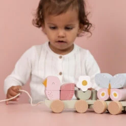 Train à Blocs En Bois LITTLE DUTCH Flowers & Butterflies -Little Dutch train a blocs en bois little dutch flowers butterflies 6